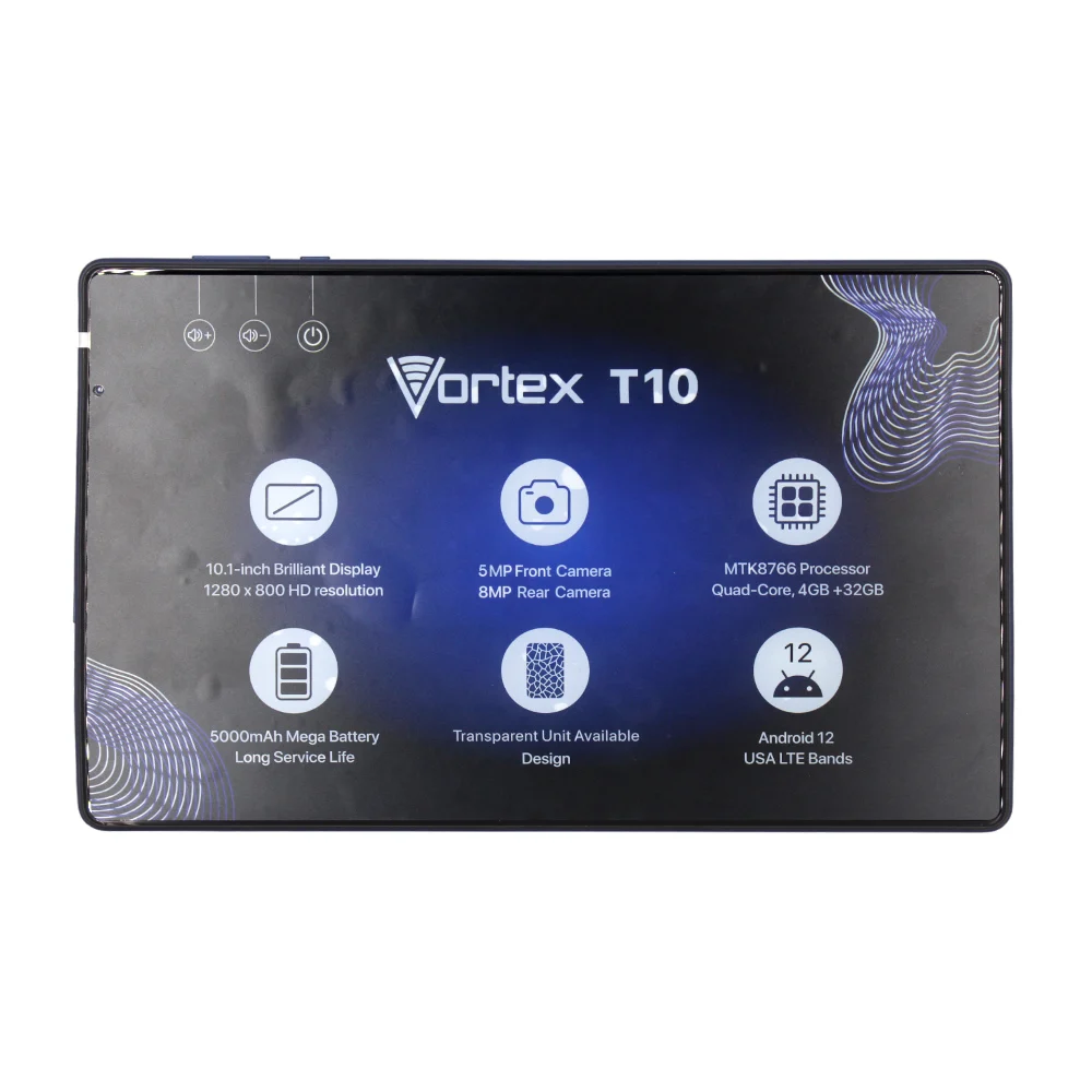 Tableta vorterx t10, 4gb de momoria ram, 32gb de memoria rom, bateria de 5000mah y sistema androit 12 / t10