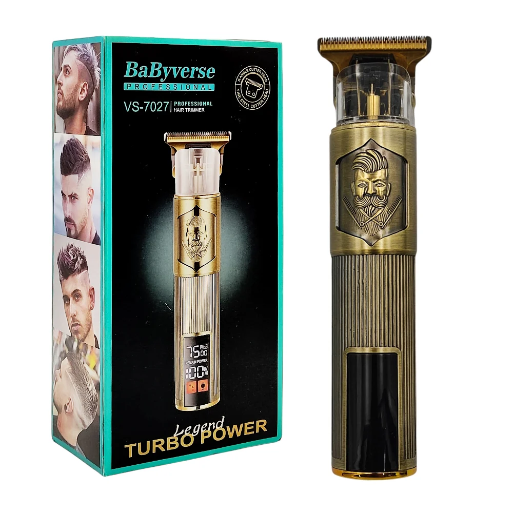 Rasuradora inalámbrica con indicador de batería, diseño hombre vintage