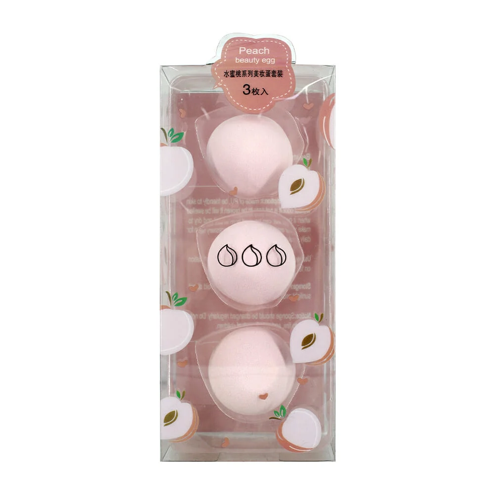 Paquete con 3 esponjas en forma de frutas para aplicar maquillaje, variedad de formas / beauty makeup water large