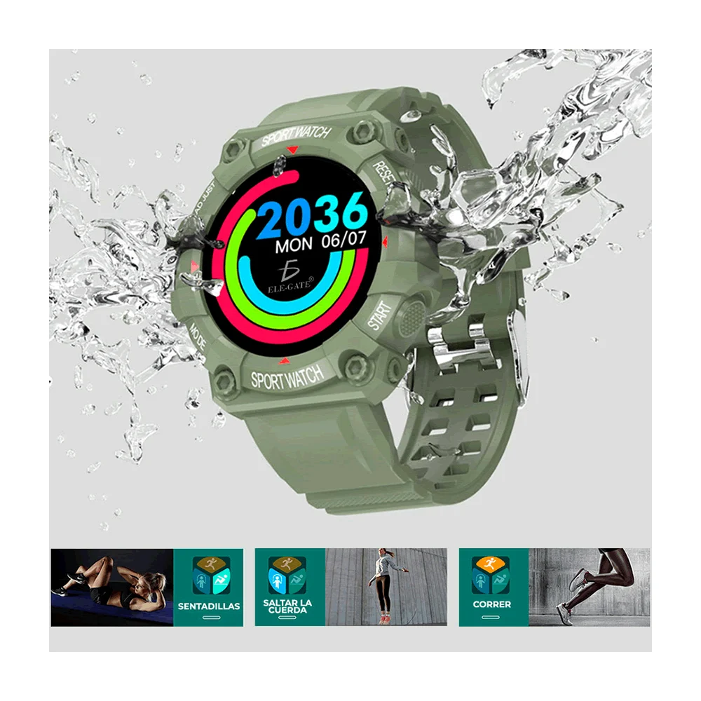 Reloj tipo smart watch deportivo redondo con carga por puerto usb y pantalla de 1.3 pulgadas, variedad de colores / wch.fd68
