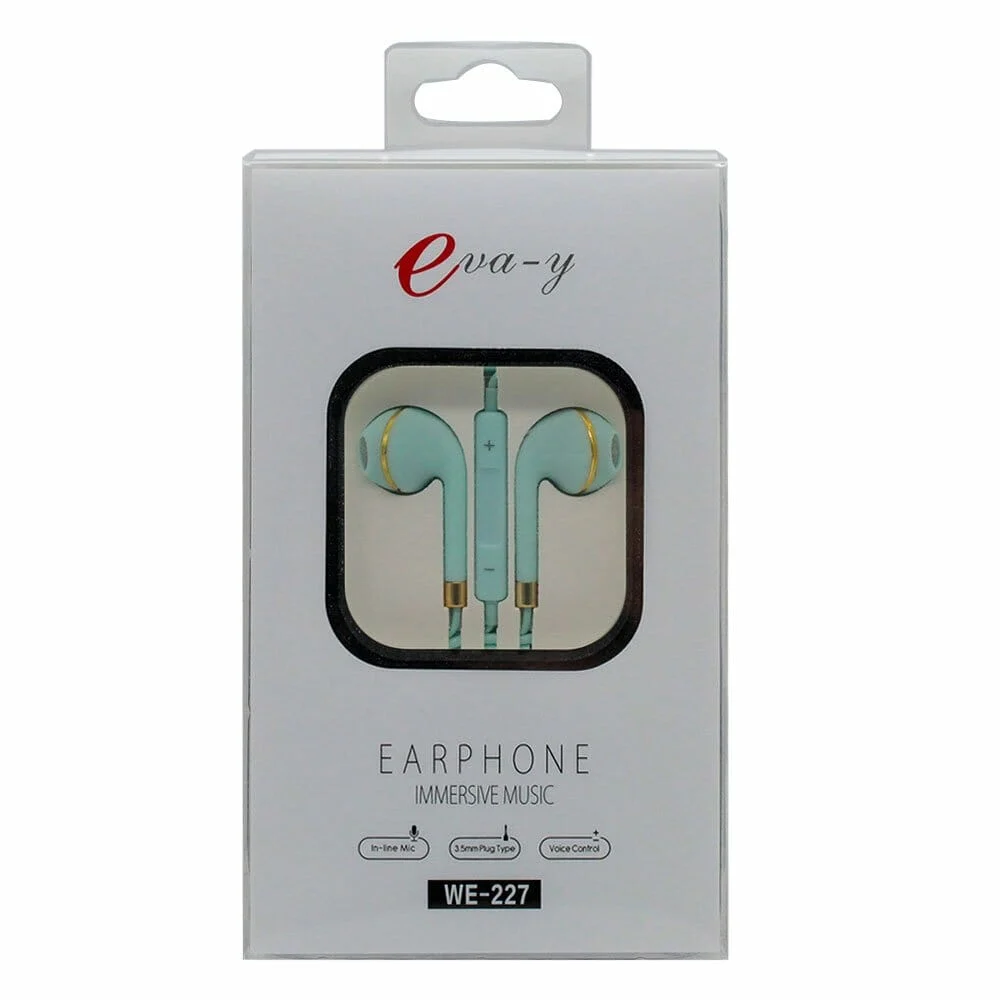 Audífonos manos libres con control, entrada 3.5 y tipo c / we-227