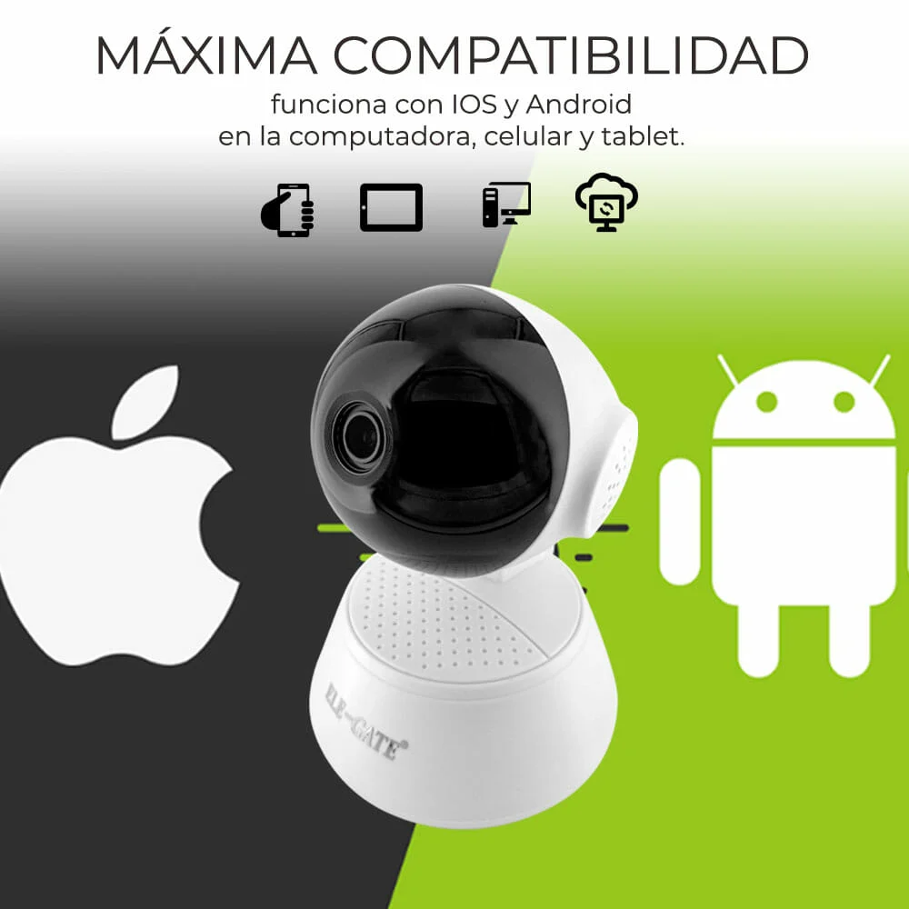 Cámara de seguridad 1080p wifi visión nocturna 