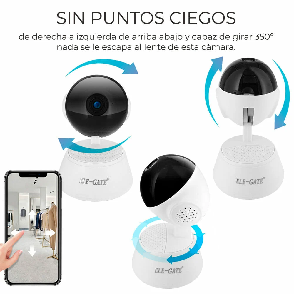 Cámara de seguridad 1080p wifi visión nocturna 
