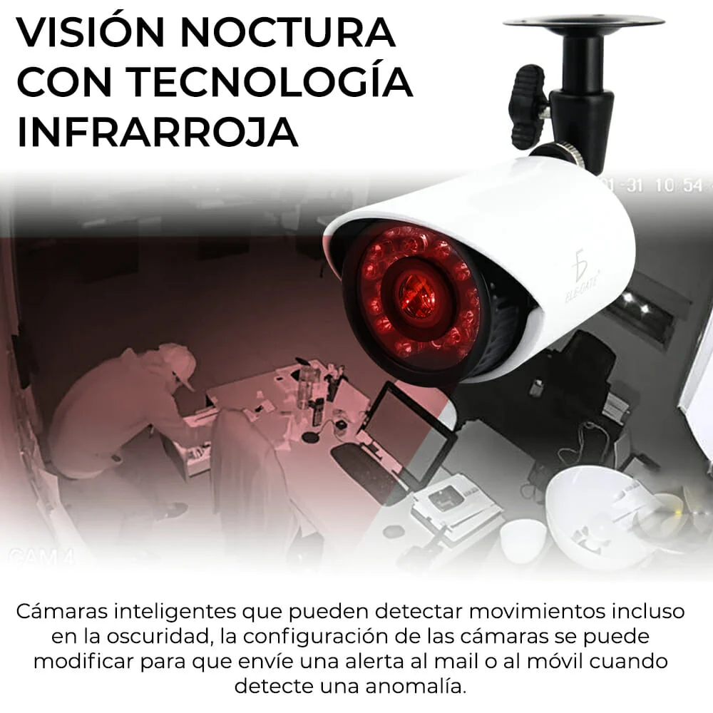 kit cámaras de seguridad 2 megapíxeles infrarrojo