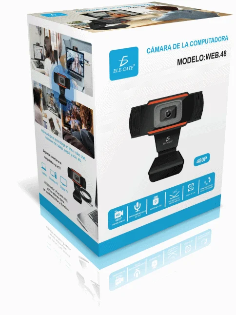 Webcam usb para computadora 480p con mic...