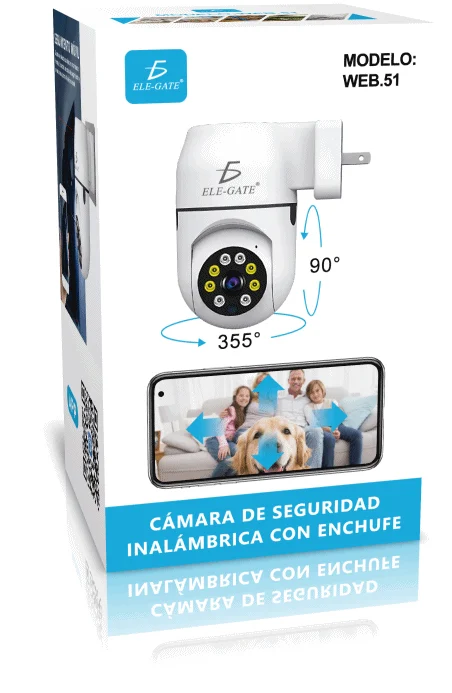 Cámara de enchufe remota wi-fi con reso...
