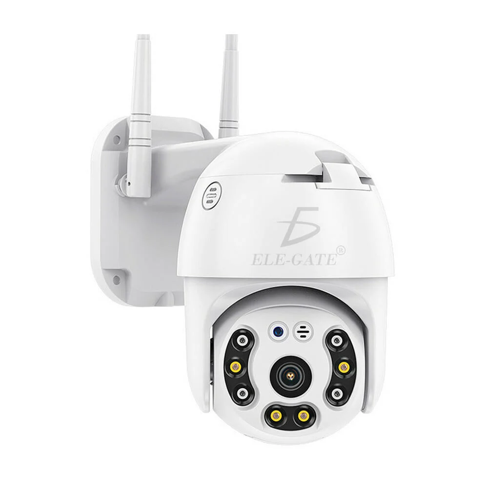 Cámara wifi inalámbrica ele-gate con protección ip66, ranura para sd y resolución hd de 5 megapíxeles / web.58