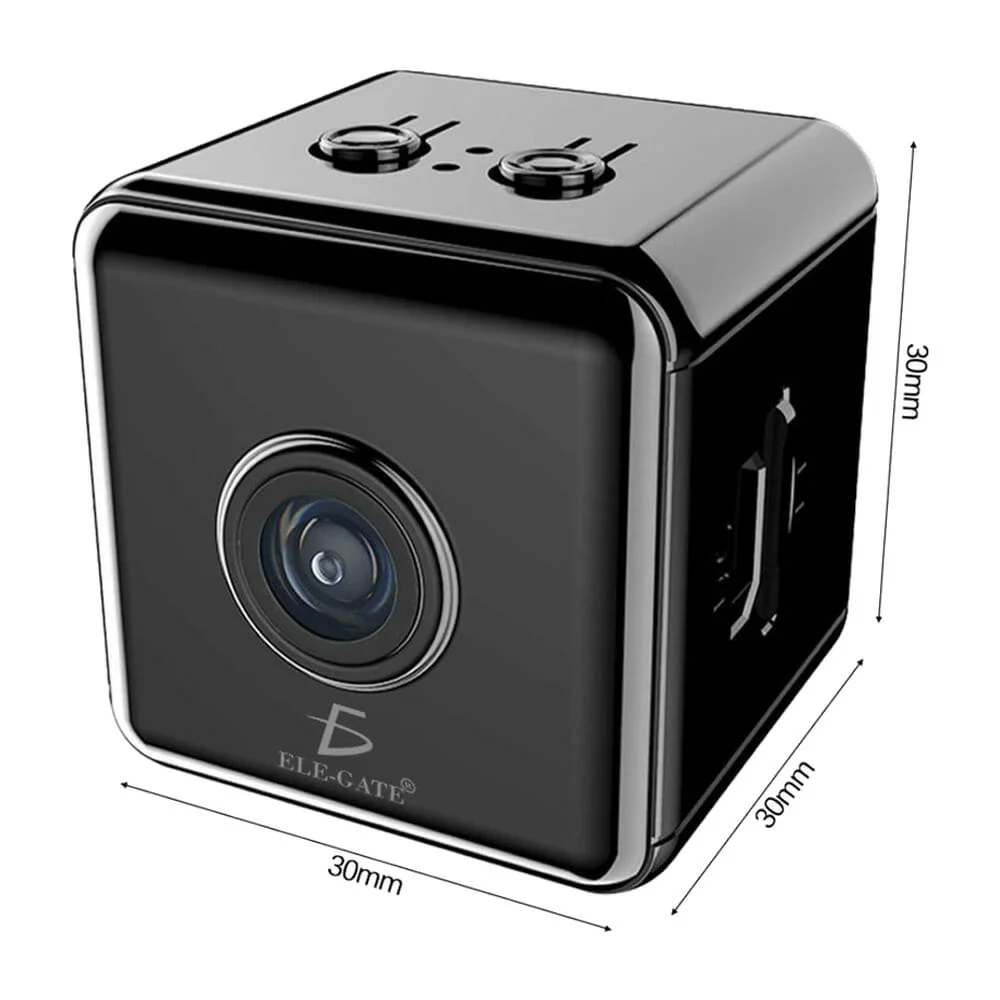Mini cámara cuadrada bluetooth con soporte de imán, detección de movimiento y resolución 1080p / web.x6d