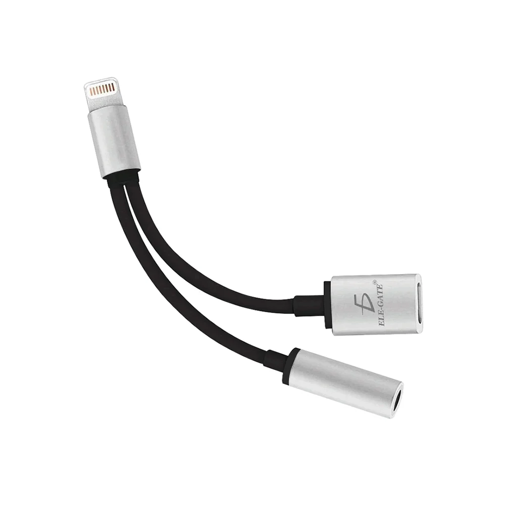 Adaptador iPhone Lightning 3.5 Auxiliar Audífonos Y Carga