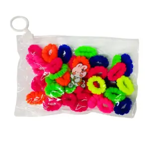 Bolsa transparente tipo ziploc con 40 donas / ligas pequeñas para el …