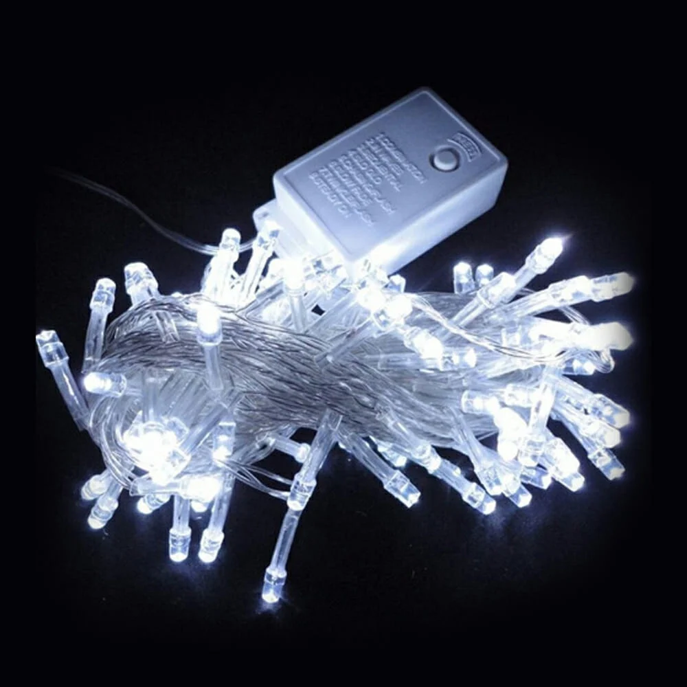 Serie de cable transparente con 500 focos led de luz multicolor 25.5 metros / ws-2080-c