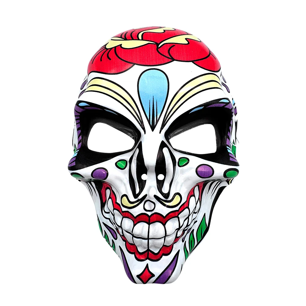 1pz máscara de plástico con elástico y diseño de catrina tenebrosa, variedad