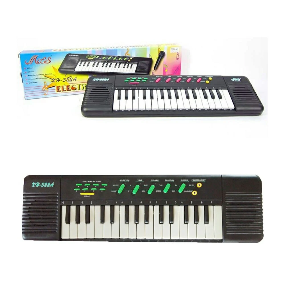 Piano electrónico de juguete con 32 teclas y mini micrófono / xh-322a
