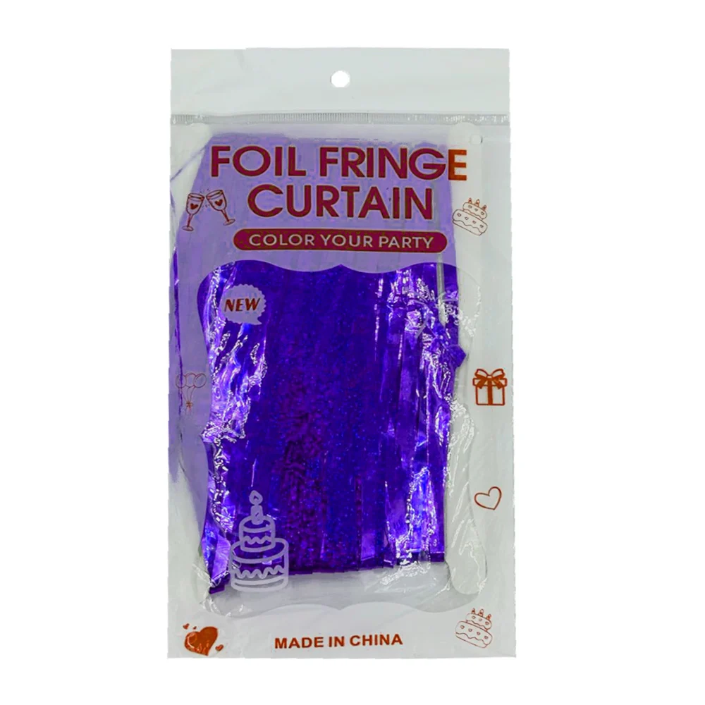 Cortina metálica con efecto holográfic...
