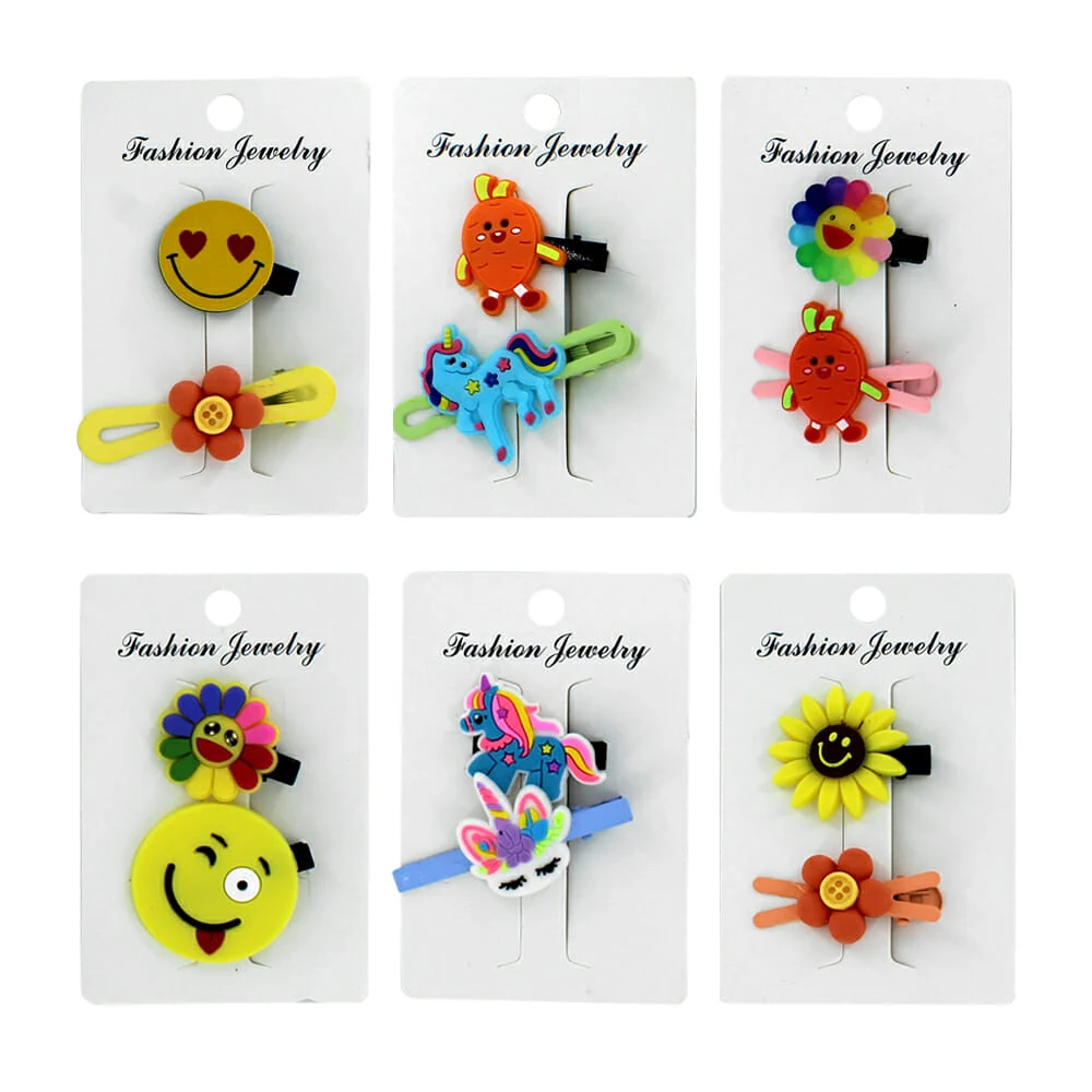 Blíster de 2 broches o pinzas fashion jewelry, para el cabello, de diferentes diseños / R386