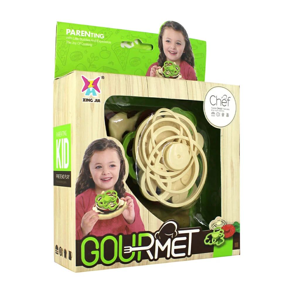 Rebanada de pizza gourment xing jia con accesorios tipo comida / xj353