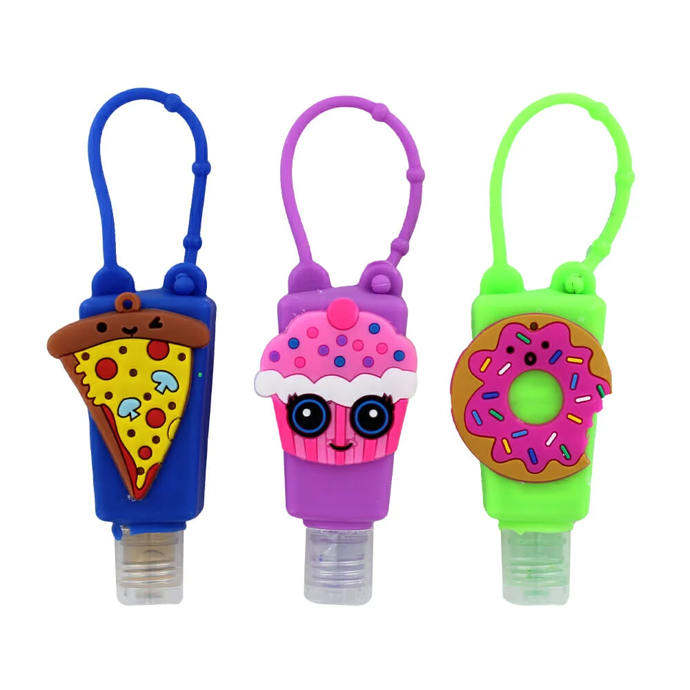 1pza Botellita llena con gel desinfectante antibacterial, variedad de aromas y diseños