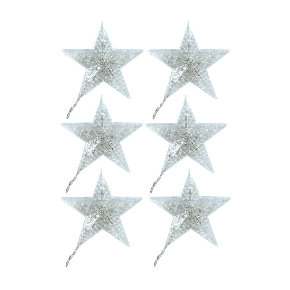 Serie de luz cálida con decoración de estrellas y copos de nieve / five-pointed star / xxk-192y