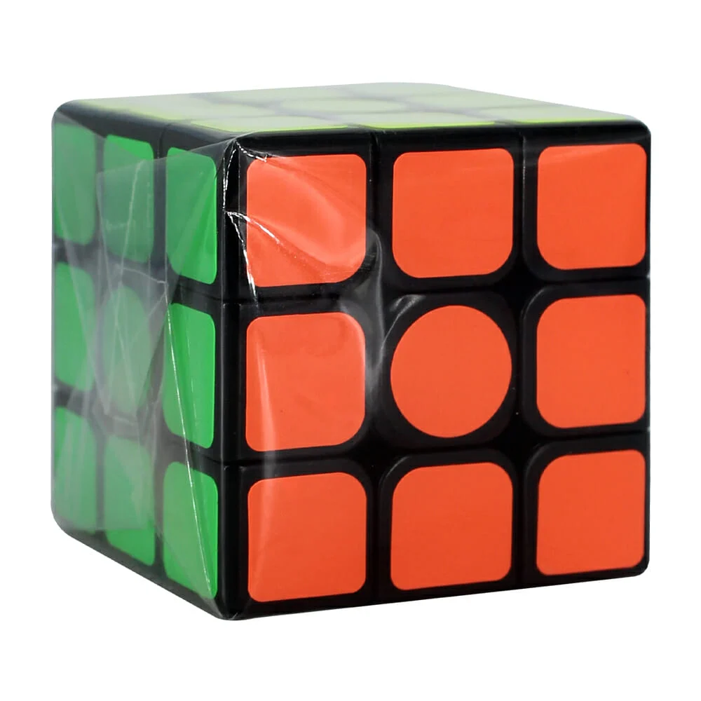1pza Cubo rubik 3x3x3 fondo negro y stickers de colores, variedad de colores / y-0107-3