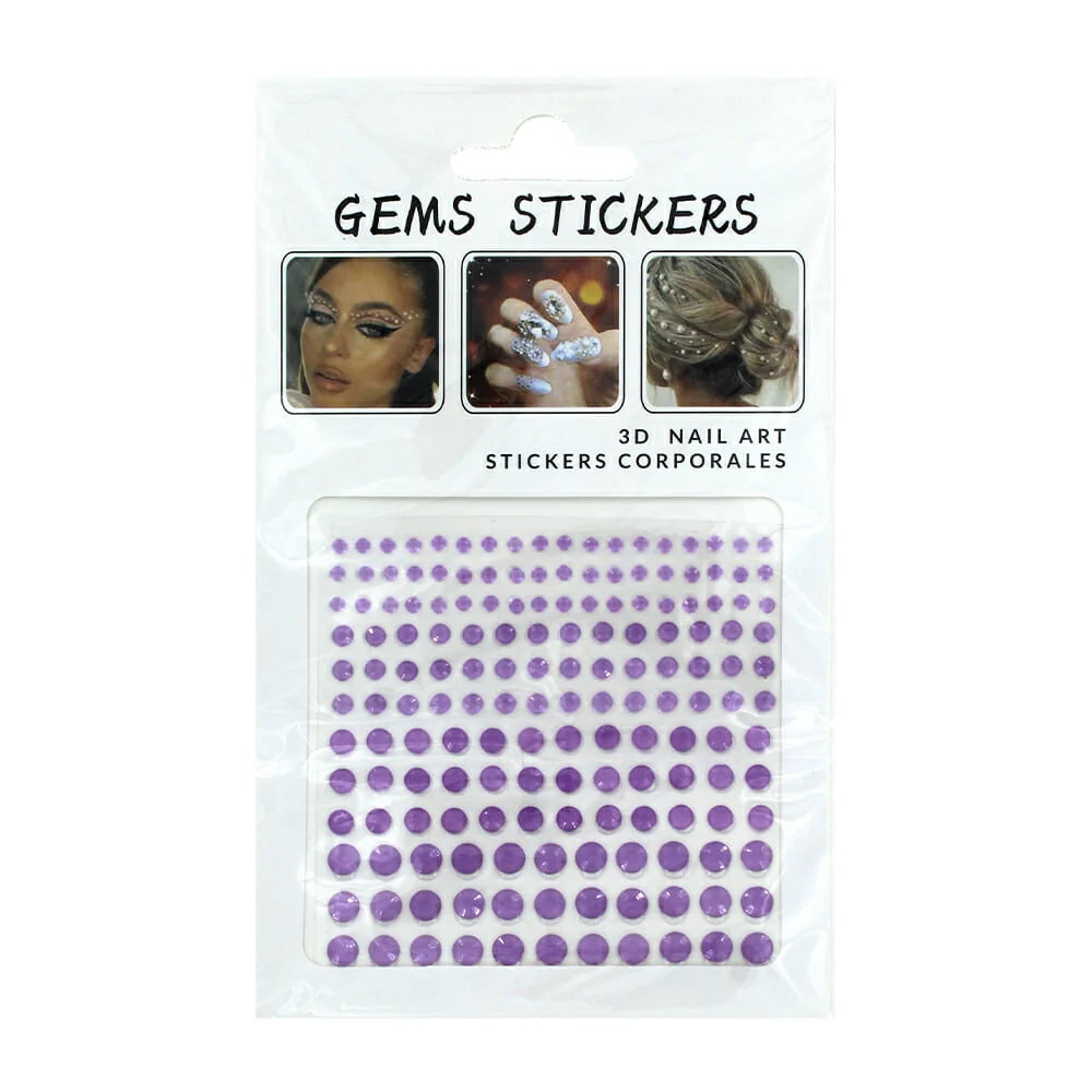 1pza Planilla con 216 gemas stickers dec...