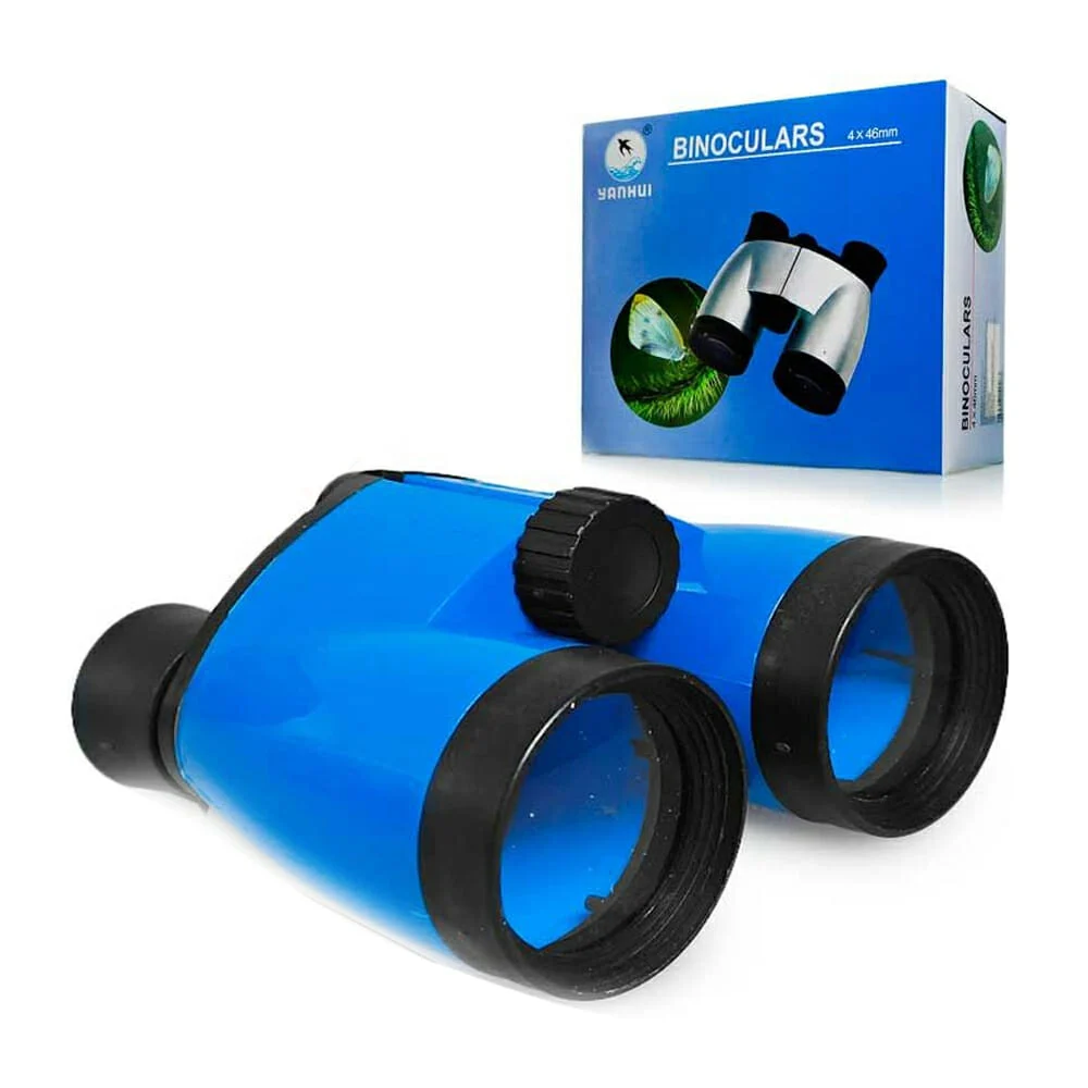 Binoculares grandes de juguete con brújula y correa, variedad de colores / 4x46mm