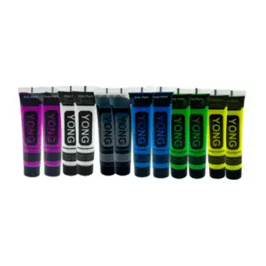 Paquete 12 pzas pintura corporal, colores neón con luz uv de 25ml / p…