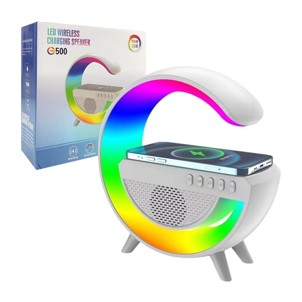 Bocina mini en forma de G, luz rgb, carg...