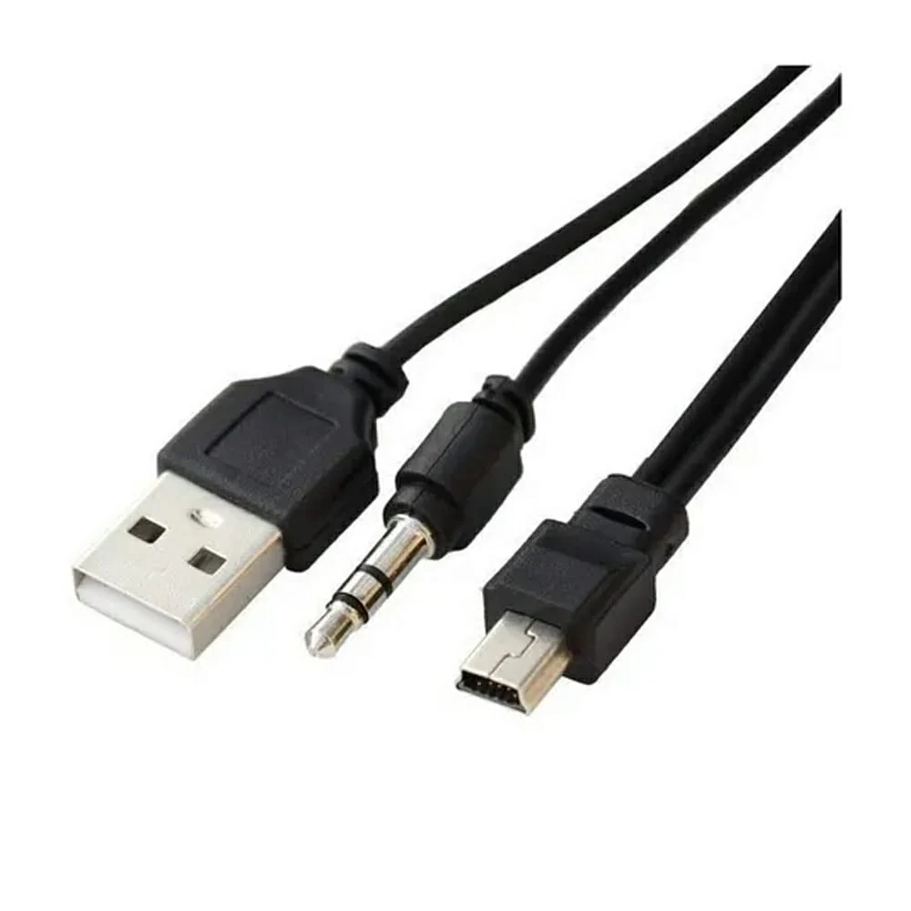 Cable v3 mini usb a usb con entrada auxiliar z-37