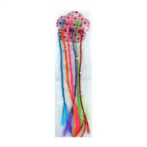 Paquete de 6 broches con trenzas de colores con decoración de mini fl…