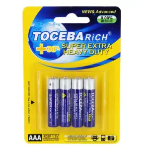 Blíster con 4 pilas toceba triple a r03 de 1.5v / 400161 / ff-0100
