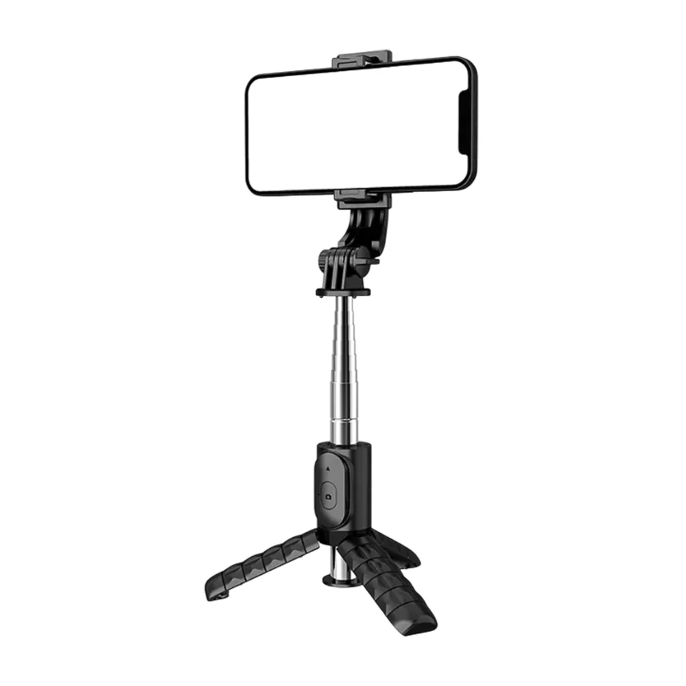 Selfie stick de acero inoxidable extensible con control bluetooth / tripod / q11