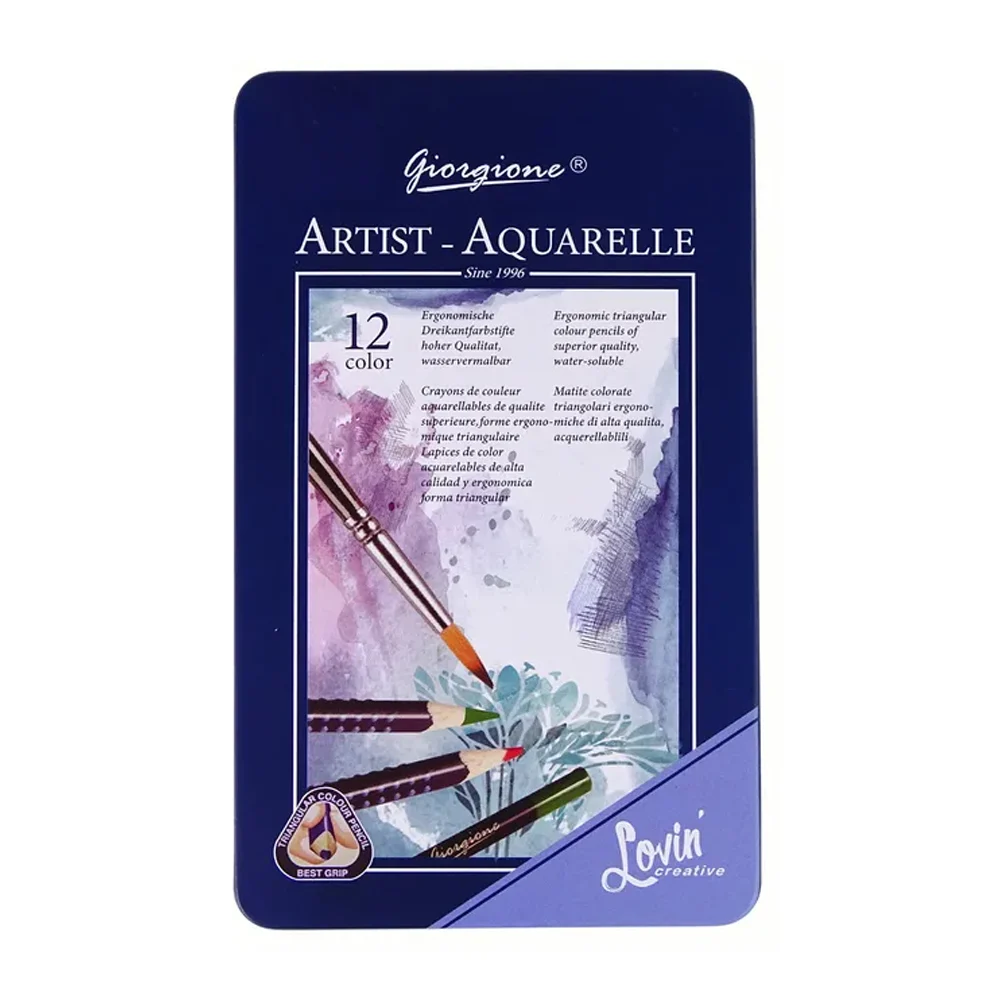 Estuche con 12 lápices triangulares de ...
