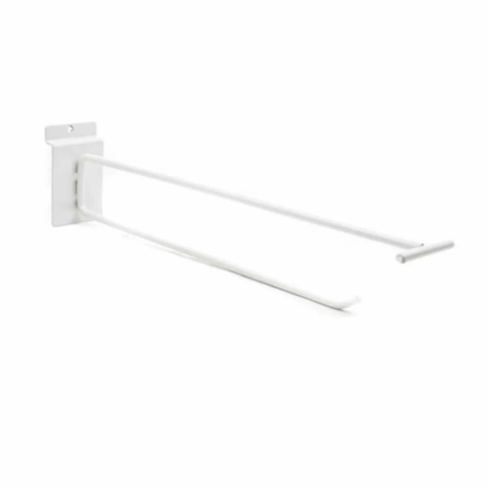 1pza Gancho de metal 20cm para porta precio, blanco zf-0095