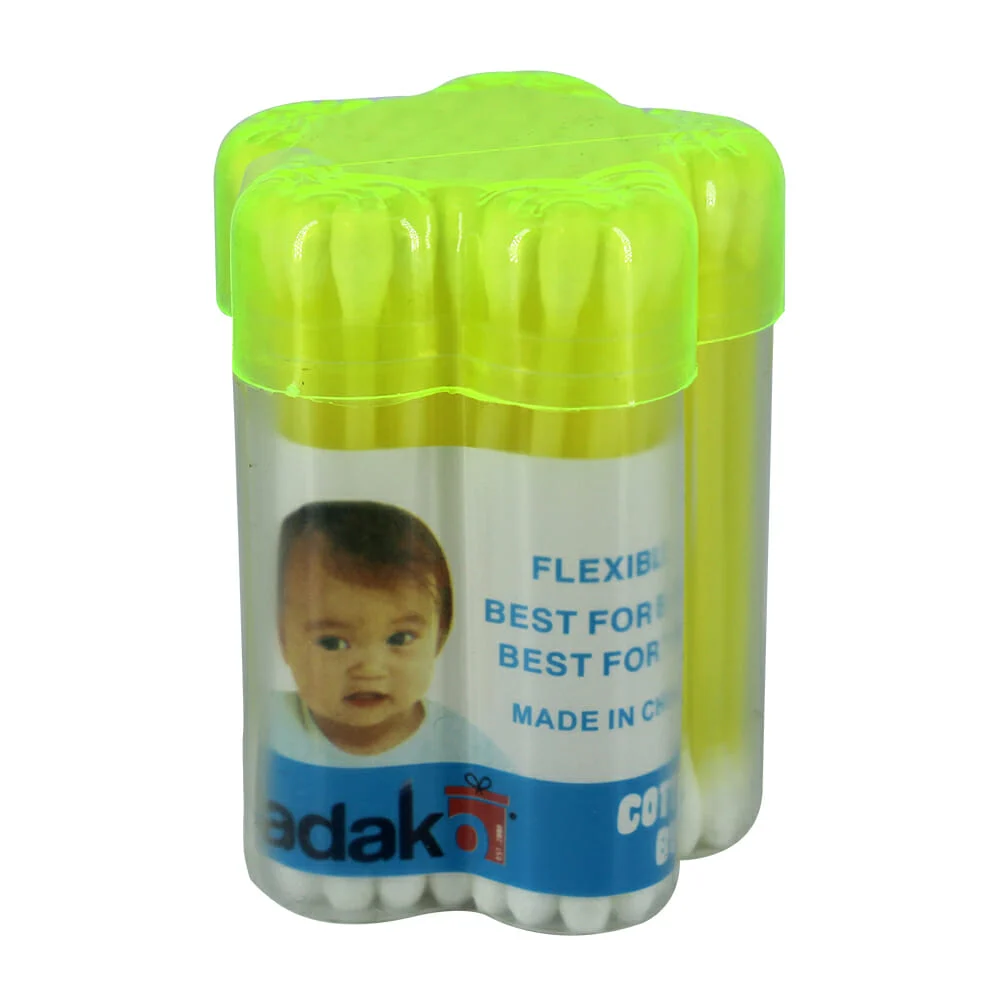 1pza Bote en forma de flor con cotonetes, variedad de colores / zh-0022