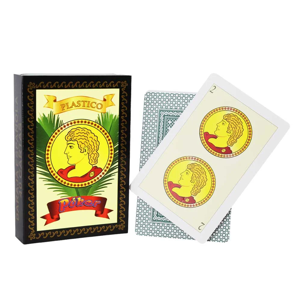 1pza Baraja naipe española con 40 cartas plastificadas póker / c2128 / wh-1664