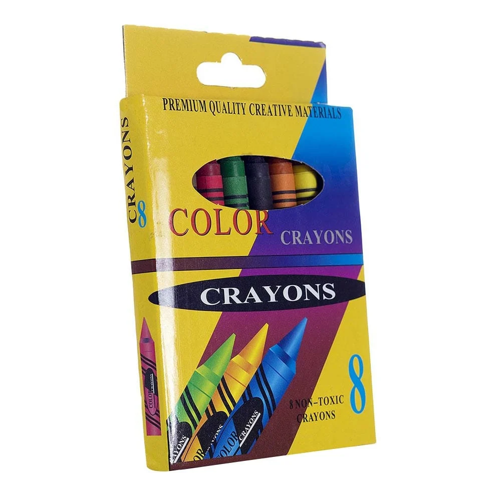 Caja con 8 crayolas pequeñas de colores...