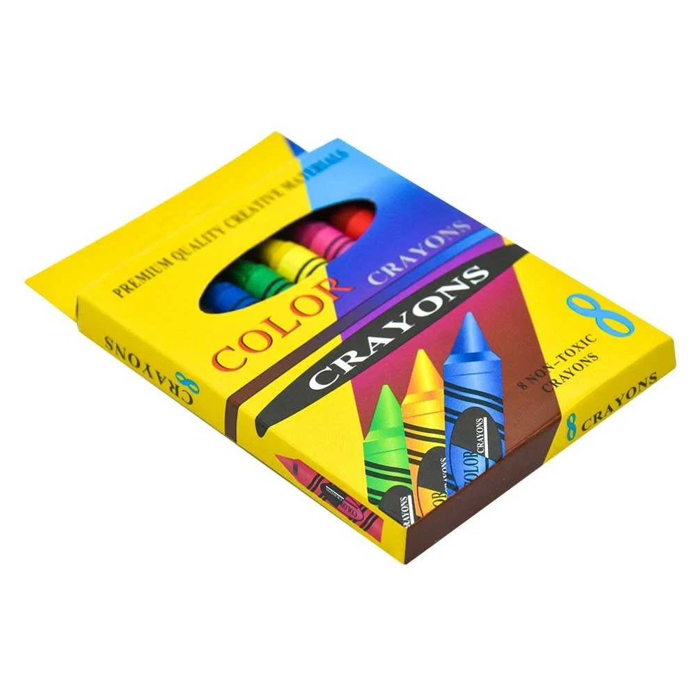 Paquete 8pzas crayolas de colores zp-0136
