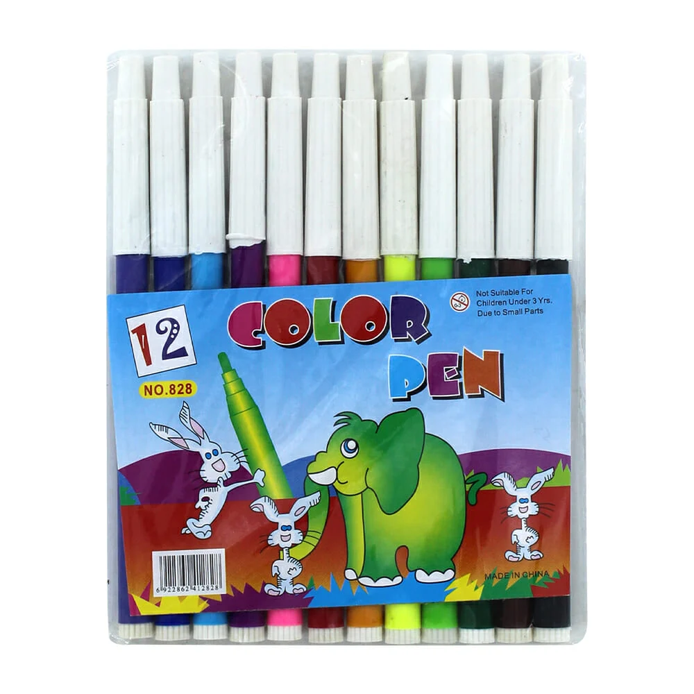 Blíster con 12 plumones marcadores de c...