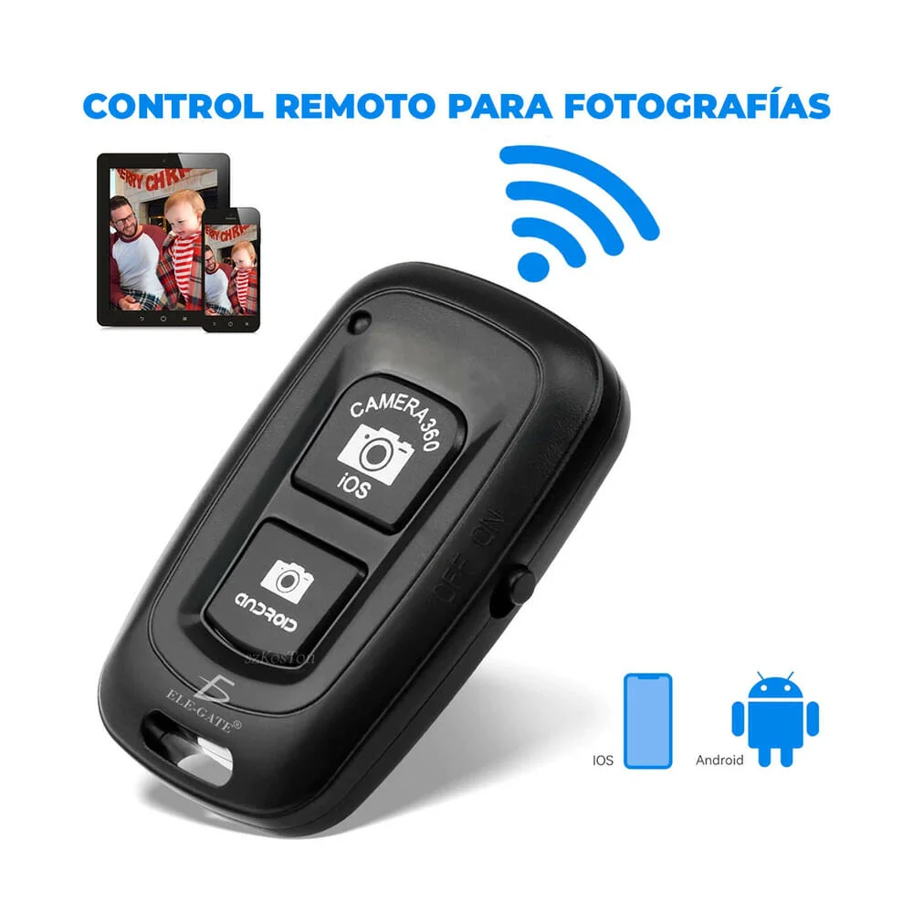 Mini control remoto universal bluetooth ele-gate para tomar fotografías / zp.08