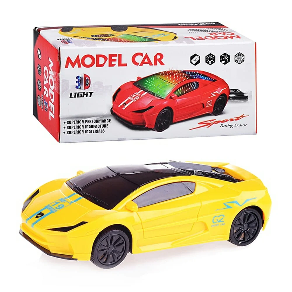 Carro de juguete con diseño deportivo + luces y sonido, variedad de colores / model car