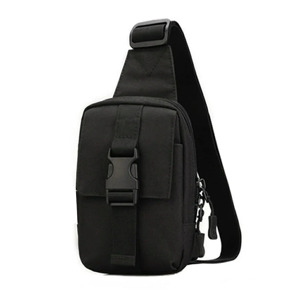 Cangurera táctica pequeña con 3 compartimentos y broche ajustable, variedad de colores / a-73