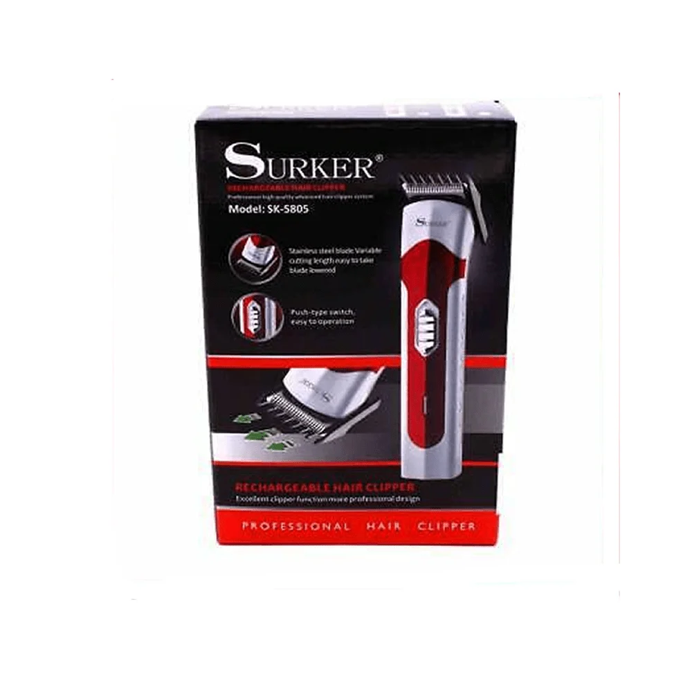 Máquina recargable inalámbrica surker para cortar cabello / 5805 / 10435