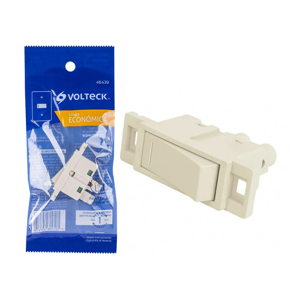 Interruptor sencillo volteck línea económica / 46439