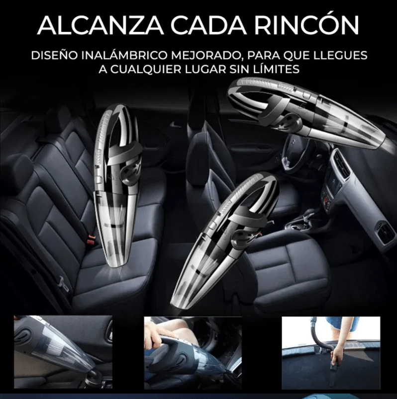 Aspiradora Manual Para Automóvil Y Hogar Recargable y Portátil