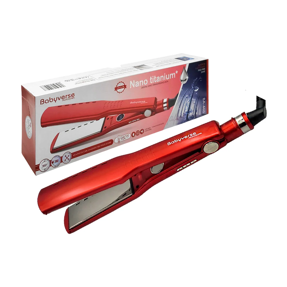 Plancha para el cabello profesional, con indicador led y botones laterales / 468