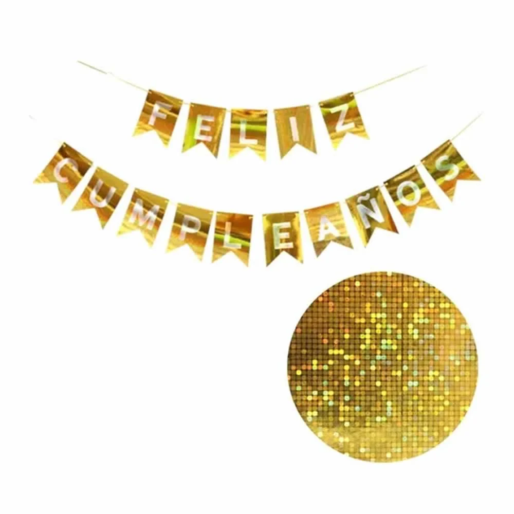 Banner o banderín de feliz cumpleaños,...