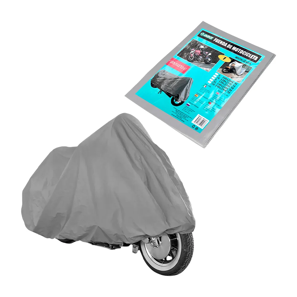 1pza Funda grande para motocicletas, lisa, con cuerpo resistente de polietileno, variedad de usos / bbg / 140x240cm
