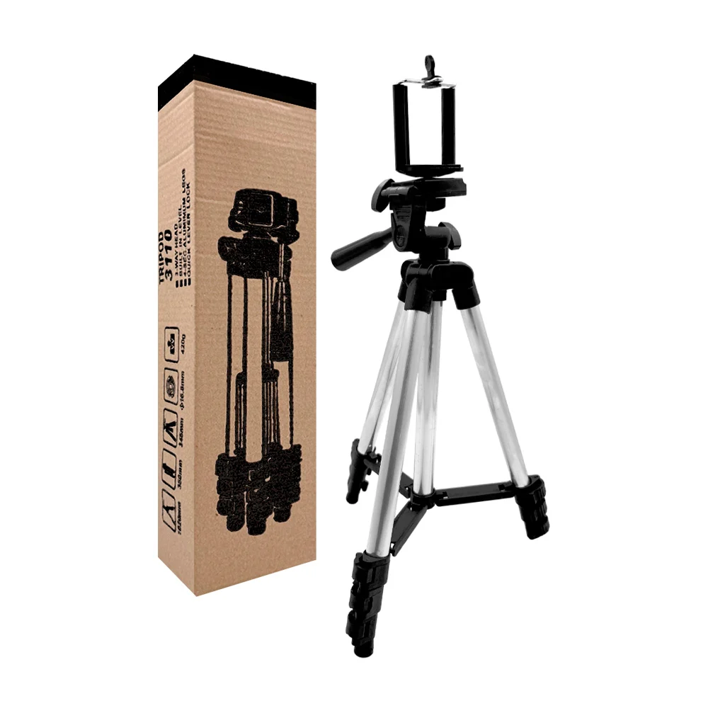 1pza Trípode ajustable metálico con estabilizador y altura modificable, variedad de usos / tripod 3110 / 60589