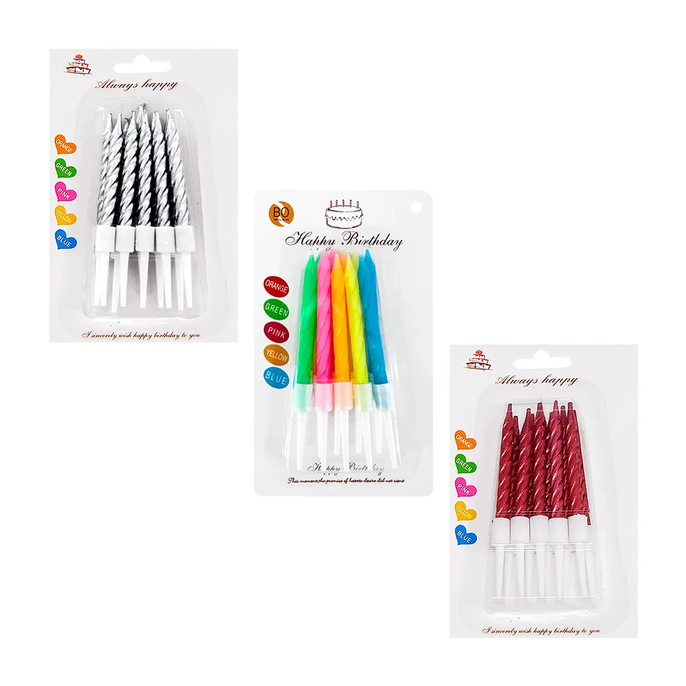 Blíster con 10 velas para cumpleaños, ...