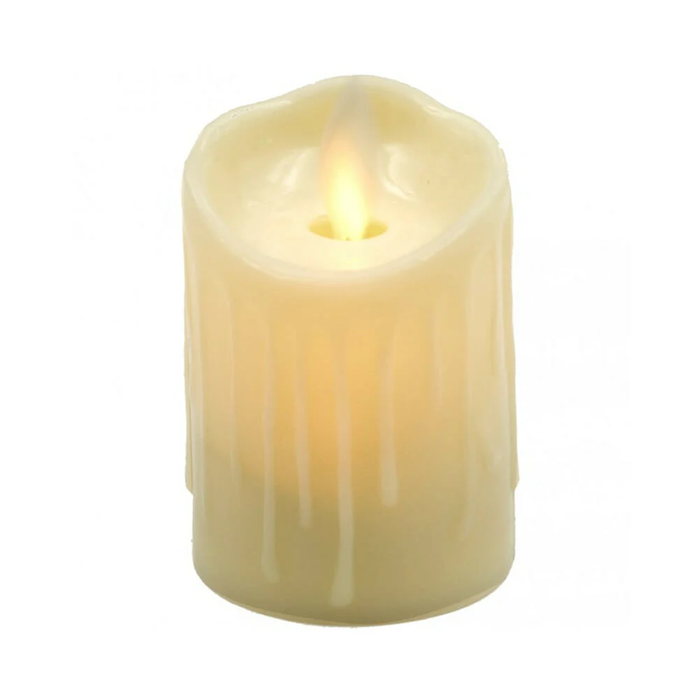 Vela de luz led cálida decorativa con e...